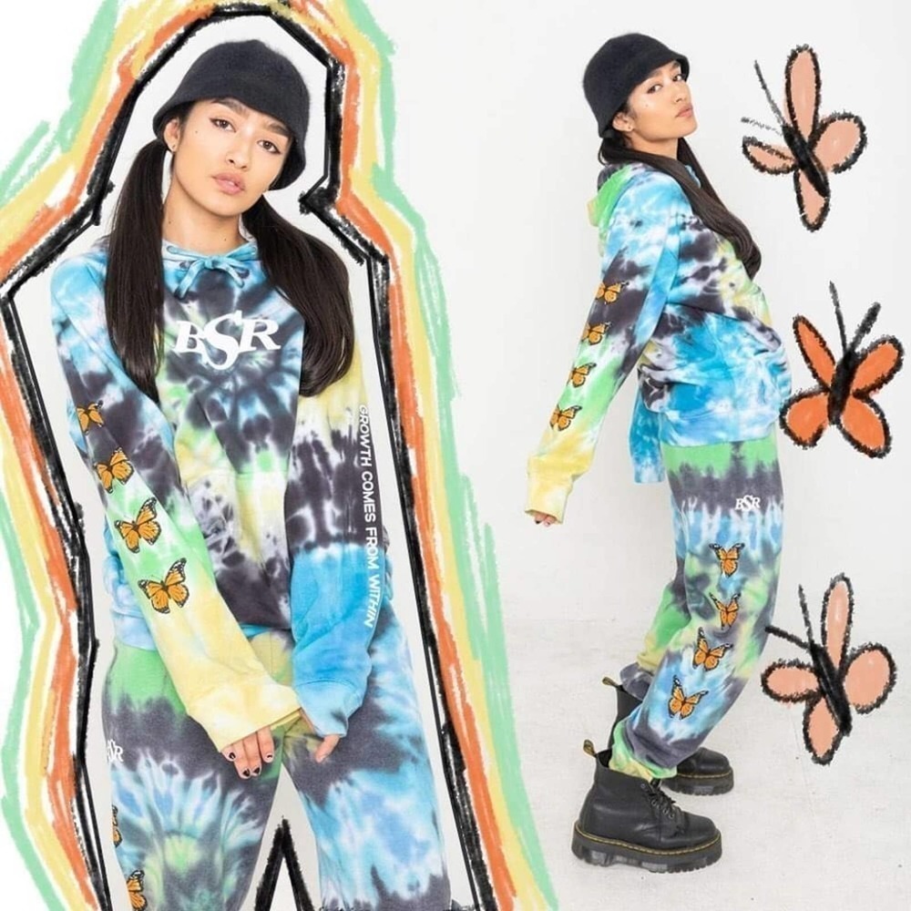 BSR by Samii Ryan tie-dye Growth Comes from Within pull over hoodie size M